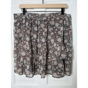 Boden Ruffle Mini Popcorn Mini Skirt Floral Tapestry US 14 NWT